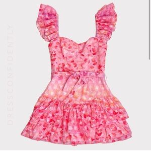 Amanda Uprichard Pink Floral Mini Dress